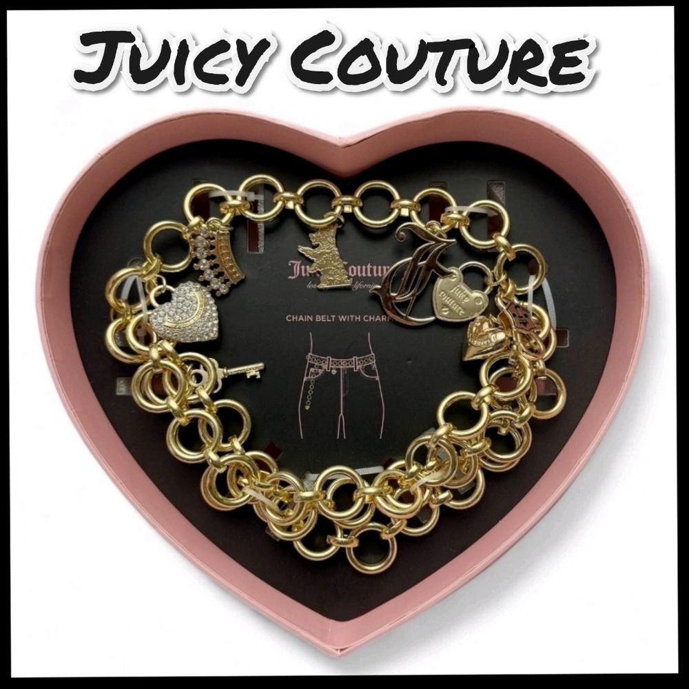 Juicy Couture Gold Chain Belt with Charms